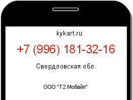 Информация о номере телефона +7 (996) 181-32-16: регион, оператор