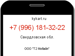 Информация о номере телефона +7 (996) 181-32-22: регион, оператор