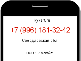 Информация о номере телефона +7 (996) 181-32-42: регион, оператор