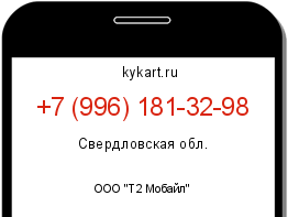 Информация о номере телефона +7 (996) 181-32-98: регион, оператор