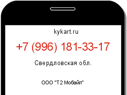 Информация о номере телефона +7 (996) 181-33-17: регион, оператор