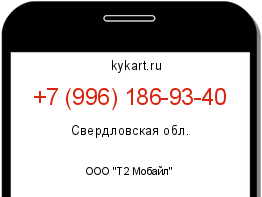 Информация о номере телефона +7 (996) 186-93-40: регион, оператор