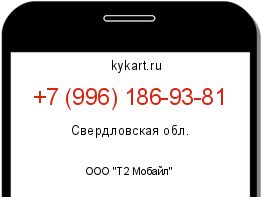 Информация о номере телефона +7 (996) 186-93-81: регион, оператор