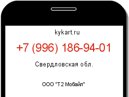 Информация о номере телефона +7 (996) 186-94-01: регион, оператор