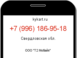 Информация о номере телефона +7 (996) 186-95-18: регион, оператор