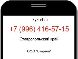 Информация о номере телефона +7 (996) 416-57-15: регион, оператор