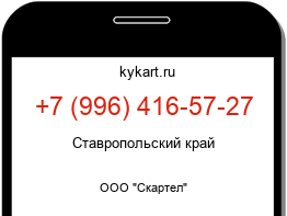 Информация о номере телефона +7 (996) 416-57-27: регион, оператор