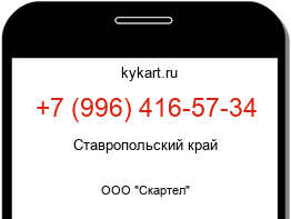 Информация о номере телефона +7 (996) 416-57-34: регион, оператор