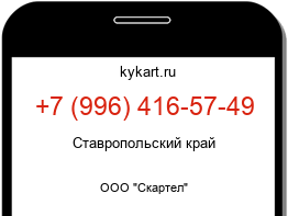 Информация о номере телефона +7 (996) 416-57-49: регион, оператор