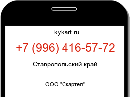 Информация о номере телефона +7 (996) 416-57-72: регион, оператор