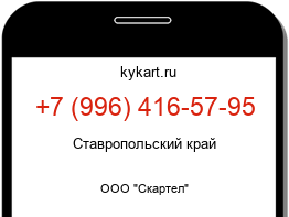 Информация о номере телефона +7 (996) 416-57-95: регион, оператор