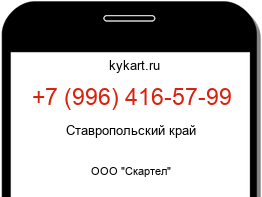 Информация о номере телефона +7 (996) 416-57-99: регион, оператор