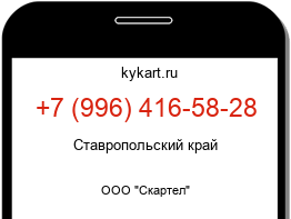 Информация о номере телефона +7 (996) 416-58-28: регион, оператор