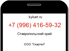 Информация о номере телефона +7 (996) 416-59-32: регион, оператор