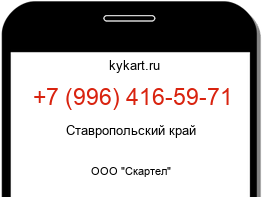 Информация о номере телефона +7 (996) 416-59-71: регион, оператор