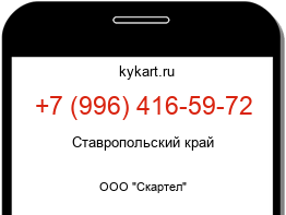 Информация о номере телефона +7 (996) 416-59-72: регион, оператор