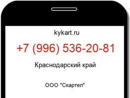Информация о номере телефона +7 (996) 536-20-81: регион, оператор