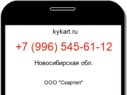 Информация о номере телефона +7 (996) 545-61-12: регион, оператор