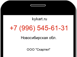 Информация о номере телефона +7 (996) 545-61-31: регион, оператор