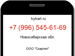 Информация о номере телефона +7 (996) 545-61-69: регион, оператор