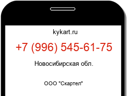 Информация о номере телефона +7 (996) 545-61-75: регион, оператор