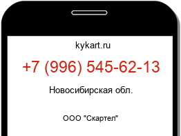 Информация о номере телефона +7 (996) 545-62-13: регион, оператор