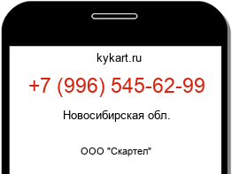 Информация о номере телефона +7 (996) 545-62-99: регион, оператор