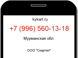 Информация о номере телефона +7 (996) 560-13-18: регион, оператор