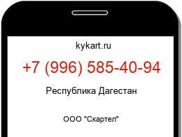Информация о номере телефона +7 (996) 585-40-94: регион, оператор
