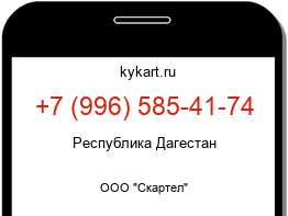 Информация о номере телефона +7 (996) 585-41-74: регион, оператор