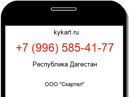 Информация о номере телефона +7 (996) 585-41-77: регион, оператор