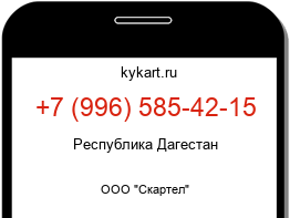 Информация о номере телефона +7 (996) 585-42-15: регион, оператор