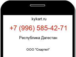 Информация о номере телефона +7 (996) 585-42-71: регион, оператор