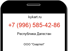 Информация о номере телефона +7 (996) 585-42-86: регион, оператор