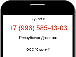Информация о номере телефона +7 (996) 585-43-03: регион, оператор