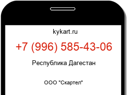 Информация о номере телефона +7 (996) 585-43-06: регион, оператор