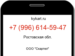 Информация о номере телефона +7 (996) 614-59-47: регион, оператор