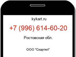 Информация о номере телефона +7 (996) 614-60-20: регион, оператор