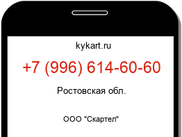 Информация о номере телефона +7 (996) 614-60-60: регион, оператор