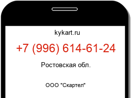 Информация о номере телефона +7 (996) 614-61-24: регион, оператор