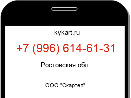 Информация о номере телефона +7 (996) 614-61-31: регион, оператор