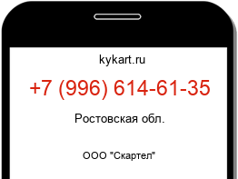 Информация о номере телефона +7 (996) 614-61-35: регион, оператор