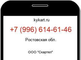 Информация о номере телефона +7 (996) 614-61-46: регион, оператор