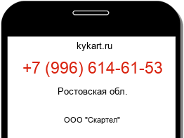 Информация о номере телефона +7 (996) 614-61-53: регион, оператор
