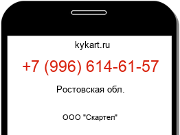 Информация о номере телефона +7 (996) 614-61-57: регион, оператор