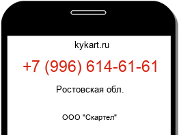 Информация о номере телефона +7 (996) 614-61-61: регион, оператор