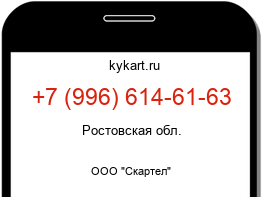 Информация о номере телефона +7 (996) 614-61-63: регион, оператор