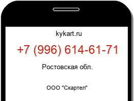 Информация о номере телефона +7 (996) 614-61-71: регион, оператор
