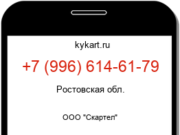 Информация о номере телефона +7 (996) 614-61-79: регион, оператор