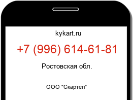 Информация о номере телефона +7 (996) 614-61-81: регион, оператор